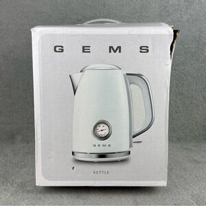 GEMS White Electric Kettle - 50s Retro Style OPENED BOX